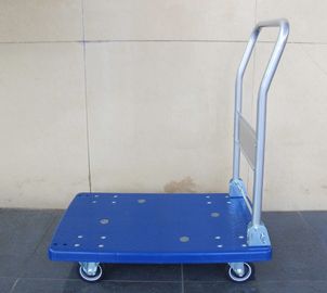 bewegliche Plastiklaufkatze der plattform 300kg mit blauem Plastikbrett, Blau/Grau