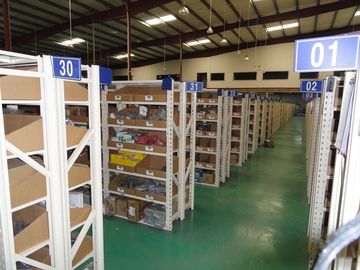 Galvanisiertes Speicherrackingrostschutzsystem für logistische Zentrale, Blau/Grau