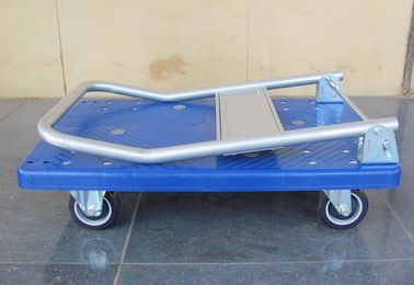 bewegliche Plastiklaufkatze der plattform 300kg mit blauem Plastikbrett, Blau/Grau